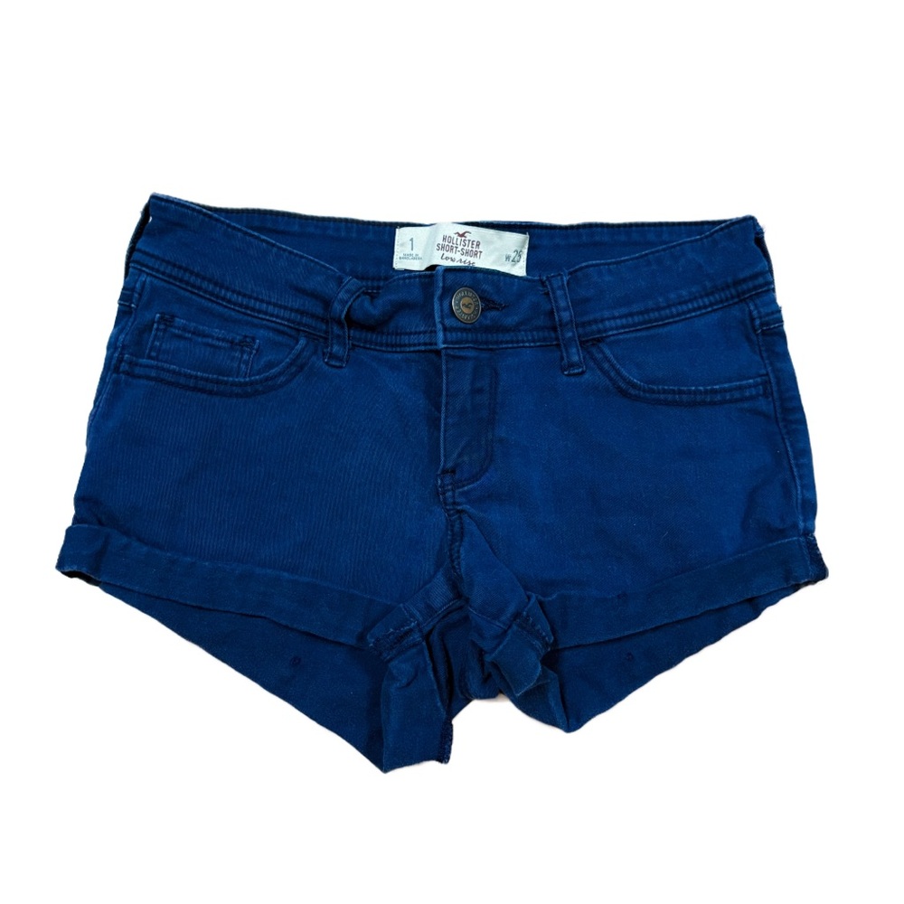 Hollister Navy Blue Low Rise Short Short Pull-on Shorts Size 1